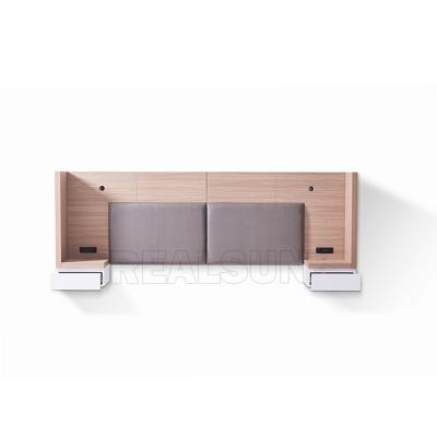 China Kundengebundenes Gewebe Hotel-Möbel-König-Bed Headboard Upholstery mit festem Holz zu verkaufen