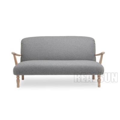 Κίνα Κομψό λινό παλαιό Loveseat 2 καναπές καθιστικών Seater με την ξύλινη λαβή προς πώληση