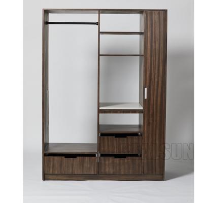 Chine Garde-robe de chambre d'hôtel de 3 tiroirs avec le cabinet d'étagères d'acier inoxydable Rod And 2 à vendre