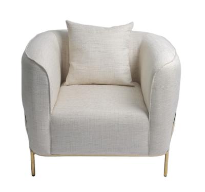 China sillón tapizado los 89*85*90CM de la tela con acero inoxidable del oro en venta