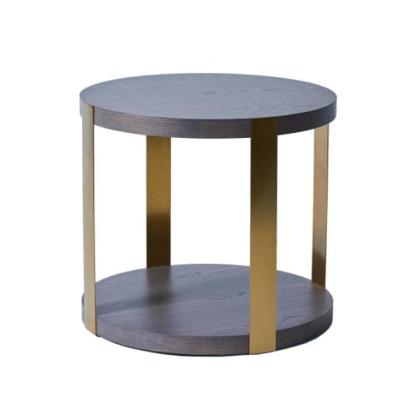 Chine Table basse supérieure en bois 72x64cm vigoureux d'acier inoxydable de rond de luxe à vendre