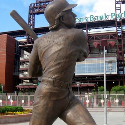 China Hot Selling Custom Mike Schmidt Baseball Player Life Size Bronze Statue China Bronze Statuary for sale