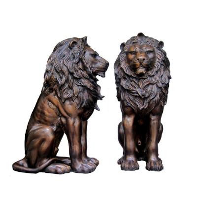 China China Metal Bronze Casting Animal A Pair Bronze Lion Sculpture Bronze for sale