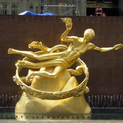 China Large Garden Outdoor Metal Bronze Craft Casting China Art PROMETHEUS Man Fountain Sculpture for sale