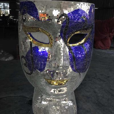 China 2019 China resin material and high quality wholesale custom cheap product type of sculpture mosaic mask chair for sale