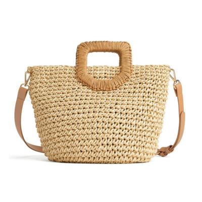 China Natural Vintage Straw Handbag Bohemian Shoulder Bag Beach Bags Bali Women Summer Rattan Beach Bag for sale