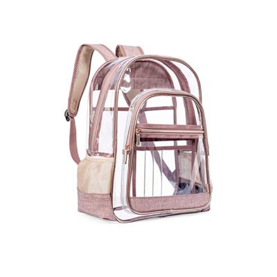 China Clear Durable Durable Clear Backpack Waterproof PVC School Bag for sale