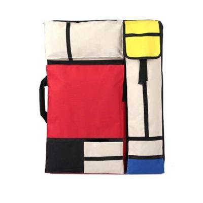 China New Arrival Durable Sketch Board Colorful Art Portfolio Case Bag Backpack Colorized Backpack for sale