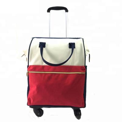 China Wholesale Stylish Waterproof Customized 4 Wheel Trolley Bag Backpack For Students for sale