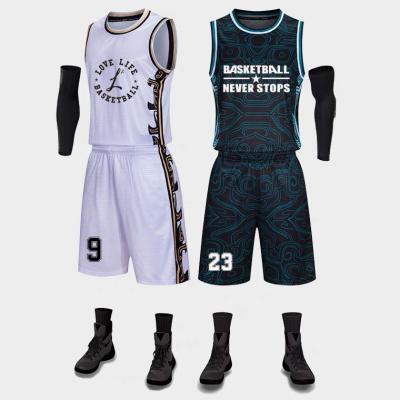 China 2021 Antibacterial Cheap Wholesale Basketball Jersey Equipment Letters Fails Basketball Top Clothing Suit for sale