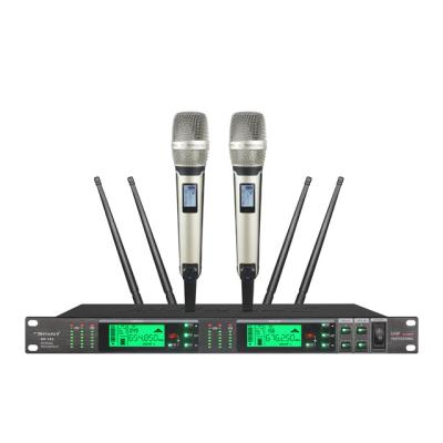 China Handheld Microphone with Speaker Professional True Diversity UHF Wireless Microphone for Excellent Stage Performance for sale