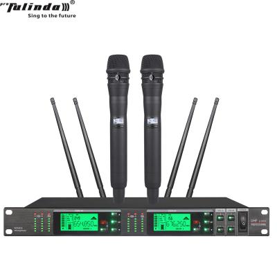 China Handheld Microphone With Speaker SR-185 Latest Design True Diversity Dual Channels Wireless Microphone Professional For Stage for sale