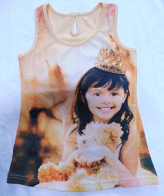 China Cuello redondo 100% de la camiseta de los niños de la tela de la talla 104 130gsm del poliéster en venta