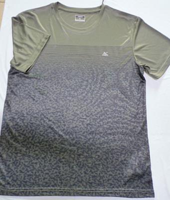 China Camiseta para hombre respirable 100% del cuello barco del poliéster corto de la manga para el tenis en venta