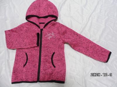 China Chaqueta de la cremallera de los niños de Front Placket Knitting Fabric Size 104 para las muchachas en venta