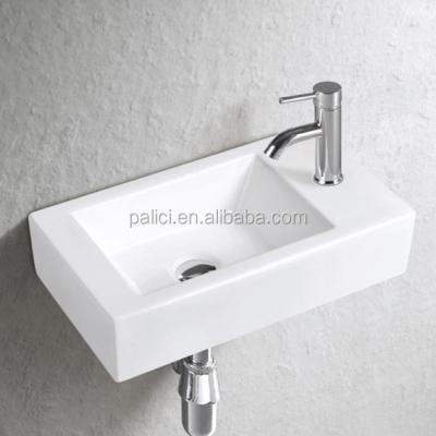 China Easy Clean New Product Ceramic Wash Hand Basin Height Wall-hung Basin Sink Lavobo Toilets for sale