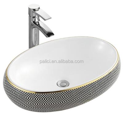 China Hand Wash New Luxury Hotel Item High Quality Hand Wash Glass Finish Oval Basins Sink Lavobo Toilet for sale