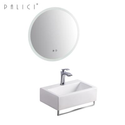 China Shampoo Downs China New Model Resin Bathroom Wall Hung Wash Basin With Towel Rack Sink Lavobo Toilet for sale