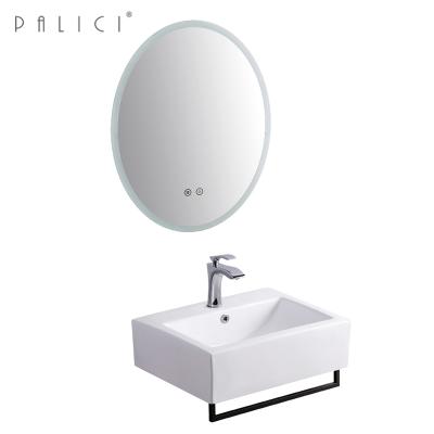 China Ceramic Shampoo Sinks K02+S-HCB M-V5070 Bathroom Basin With 304 Stainless Steel Towel Rack Sink Lavobo Toilet for sale