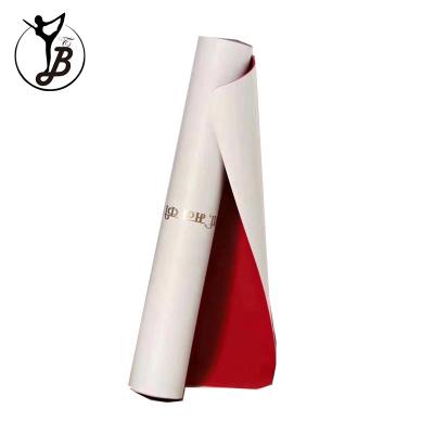 China Eco-Friendly Waterproof High Quality Red Natural Rubber Gold Printed Yoga Mats for sale