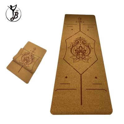 China Yoga anti-slip exercises cork yoga mat use and 173*61cm/183*61cm size yoga mat cork for sale