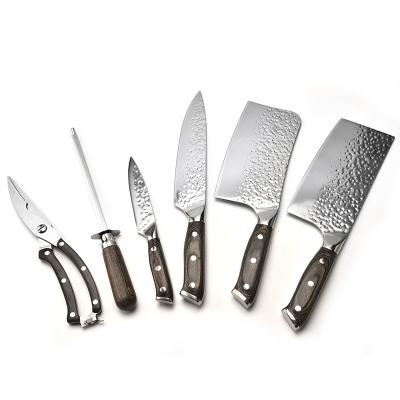 China Junfeng Hammer Viable Knife Set Multifunctional Household Stainless Steel Bone Cutting Kitchen Knife Set for sale