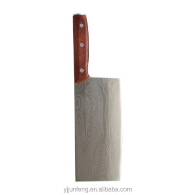 China Sustainable Stainless Steel Meat Cleaver Vegetables Slicing Traditional Chinese Butcher Kitchen Chef Knife With Wooden Handle for sale