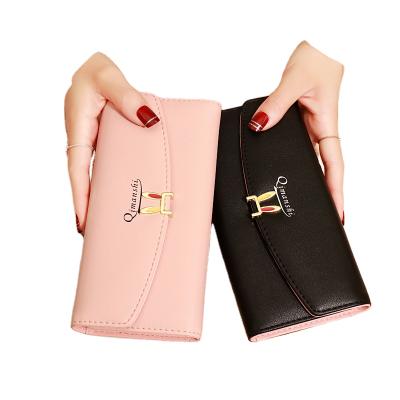 China High Quality WAKED Mayor Long Wallets de Carteras Bols Muj Por For Women Rabbit Triple Buckle Purse for sale