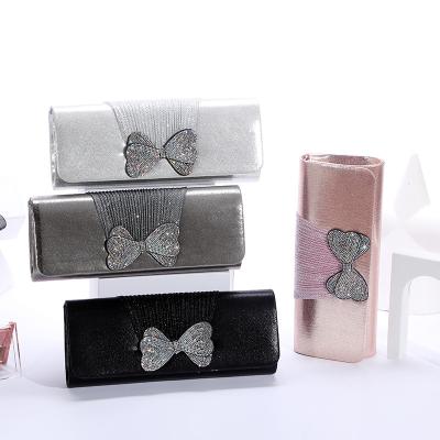 China Factory Direct High Quality Full Diamond Bowknot Evening Clutch Bags For Women Wedding Clutch Purse for sale