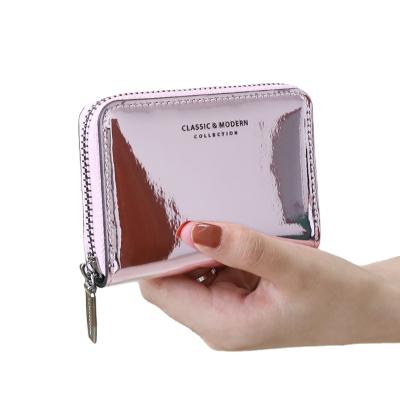 China High Quality WAKED Holographic Round Zipper Organ Card Holder Wallet For Women for sale