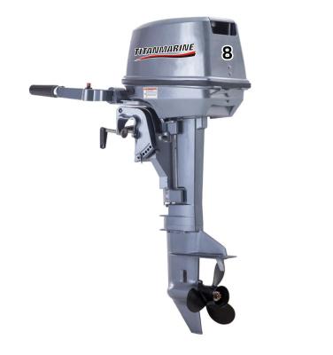 China TITANMARINE Marine Outboard Engine Stroke 8hp Boat Engine Short Shaft Manual Engine 2 Start For Sale T8 for sale