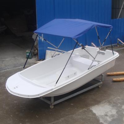 China Small Portable Fiberglass Dinghy 3.65m Fiberglass Fishing Boat for sale