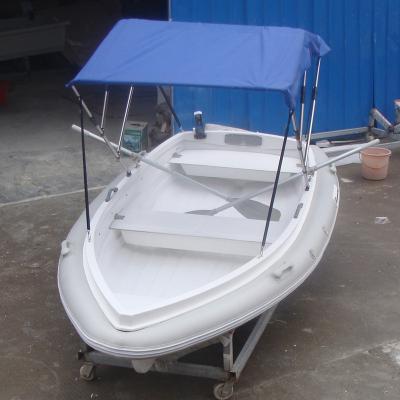 China Small 2.7m Fiberglass Dinghy Fiberglass Fishing Boat Rowing Boat With Air Vent for sale