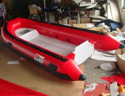 China Fishing RIB high pressure boat hull air duct FRP 3.8M hypalon inflatable boat for sale