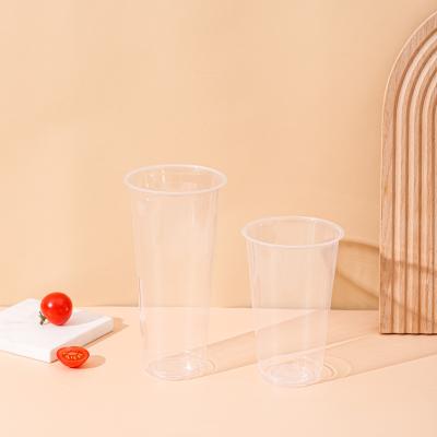 China Wholesale 89-400 Plastic Milk Tea Cup Fruit Cup Tea Beverages Juice Cup Disposable Transparent Plastic Drinks Cold Drink for sale