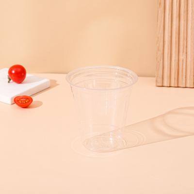 China 98-12oz 98 Caliber Pet Clear Plastic Cup 12oz Transparent Plastic Cup M Coffee Stand Same Style Disposable Cold Drink Cup for sale