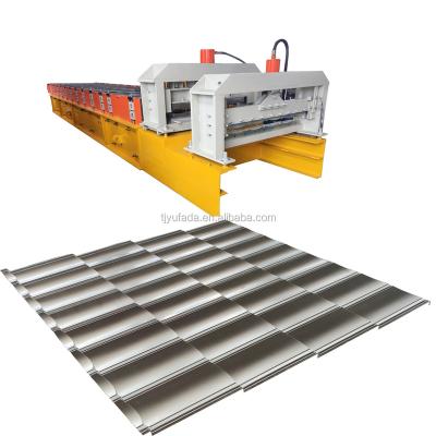 China Glazed Hotels G550 800 Tile Roll Forming Machine For Indonesia for sale