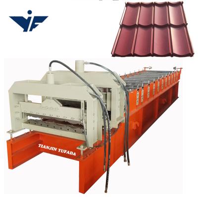 China Hotels Mesin G550 Automatic Roof 800 Glazed Tile Roll Forming Making Machine For Indonesia for sale