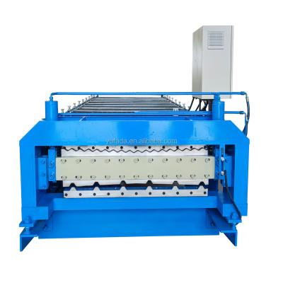 China AutomaticOperate Color Metal Steel Galvanized Aluminum Glazed Double Layer Trapezoidal Roof Sheet Roll Forming Machine for sale