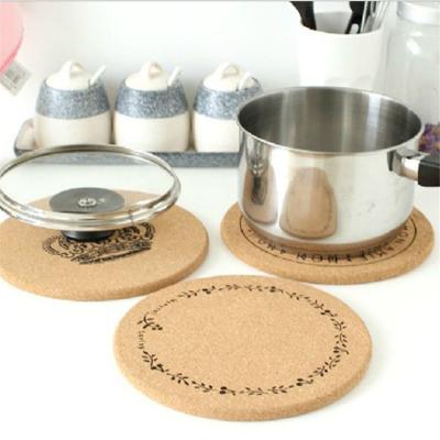 China Durable mats and pads table decoration and accessories type and cork, MDF hardware laser engrave cork coaster for sale