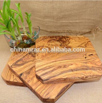 China Olive Wood Feature Real Wood Viable Cutting Board Square Shape for sale