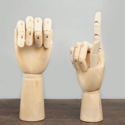 China MRAZ Inflatable Cheap Price Drawing Handmade Natural Unique Very Young Wooden Articulated Hand, Wooden Hand for sale