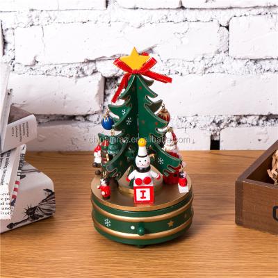 China Mr. Christmas Tree Vibration Wooden Music Box from Africa for sale