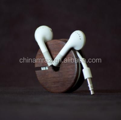 China Europe high quality walnut earphone cable wooden stand for mobile phone for sale