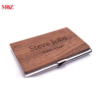 China 2022 NATIONAL factory china wholesale wooden metal silver business card holder business card holder case for sale