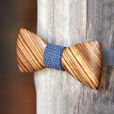 China Small and quick customization 2019 wholesale handmade custom zebrawood self logo MBT217 wooden bow tie men tie for sale