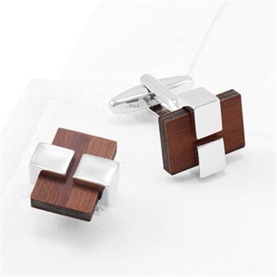 China 2017 GIFT Jewelry Fashion Design Wooden Cufflinks For Men for sale