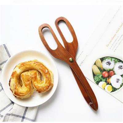 China Wholesale High Quality Wooden Handle Bread Cutting Scissors for sale