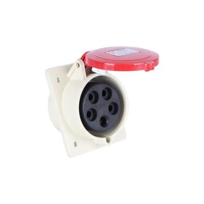 China Industrial IP44 Splashproof 32 Amps 3P+N+E Inclined Female Industrial Socket ZNG-425 for sale