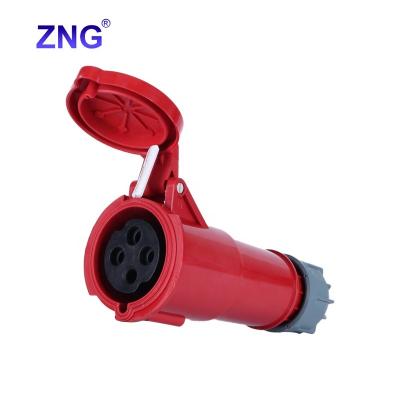 China Industrial New Series IP44 32A 3P+E Female Socket Connector 4 Pin Industrial Plug And Socket for sale